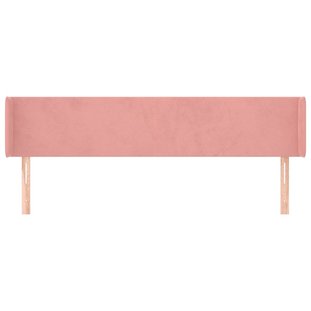 Tête de lit avec oreilles Rose 163x16x78/88 cm Velours - XIOS