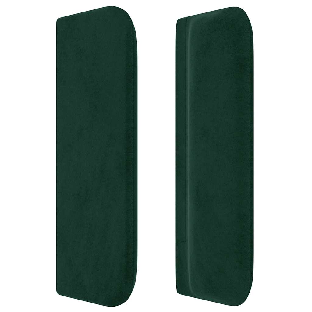 Tête de lit avec oreilles Vert foncé 183x16x78/88 cm Velours - XIOS
