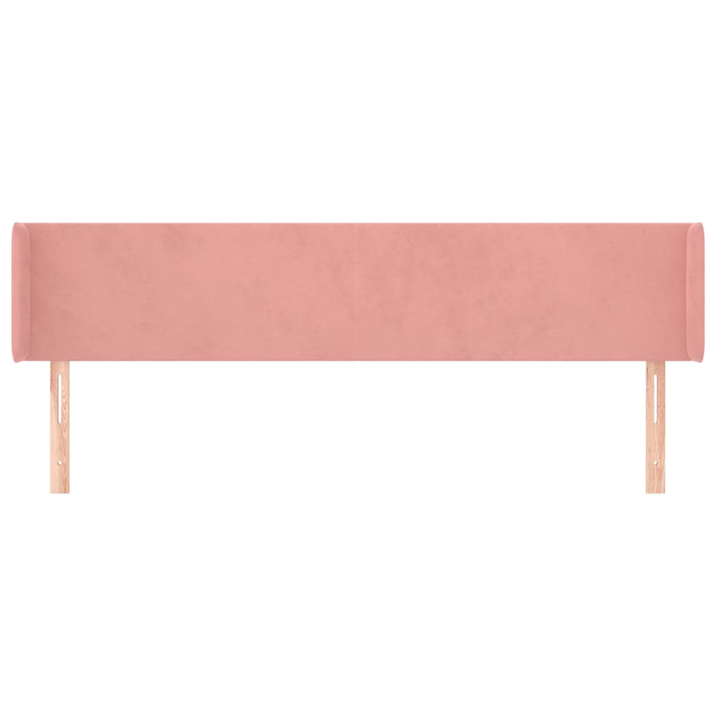 Tête de lit avec oreilles Rose 183x16x78/88 cm Velours - XIOS