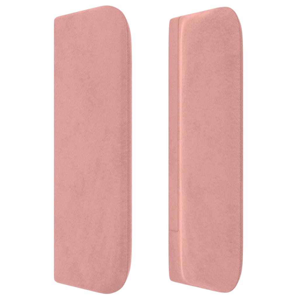 Tête de lit avec oreilles Rose 183x16x78/88 cm Velours - XIOS