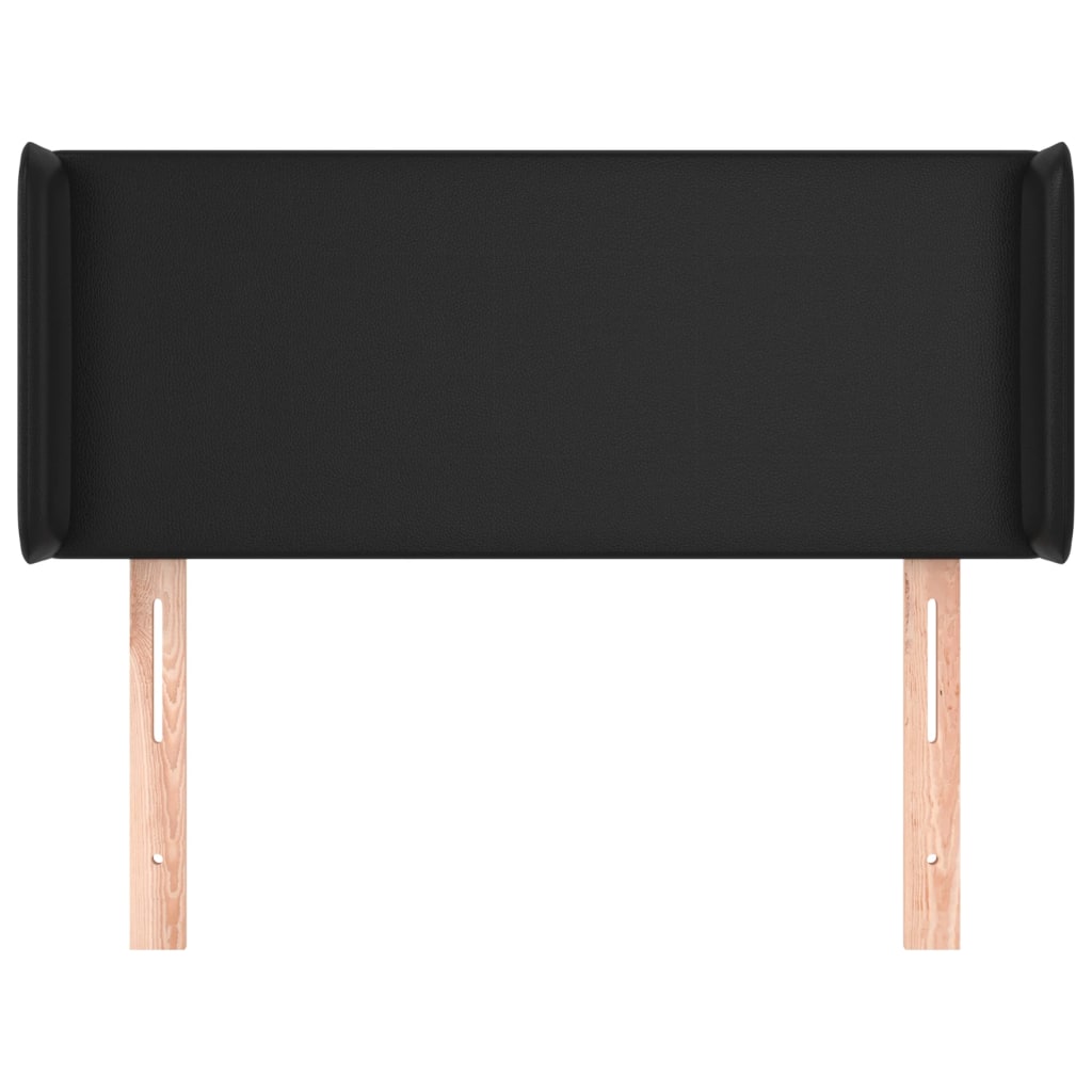 Tête de lit avec oreilles Noir 83x16x78/88 cm Similicuir - XIOS