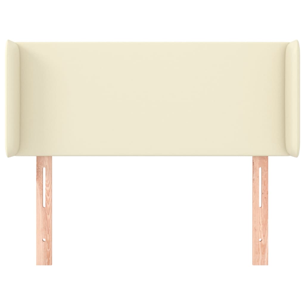 Tête de lit avec oreilles Crème 83x16x78/88 cm Similicuir - XIOS