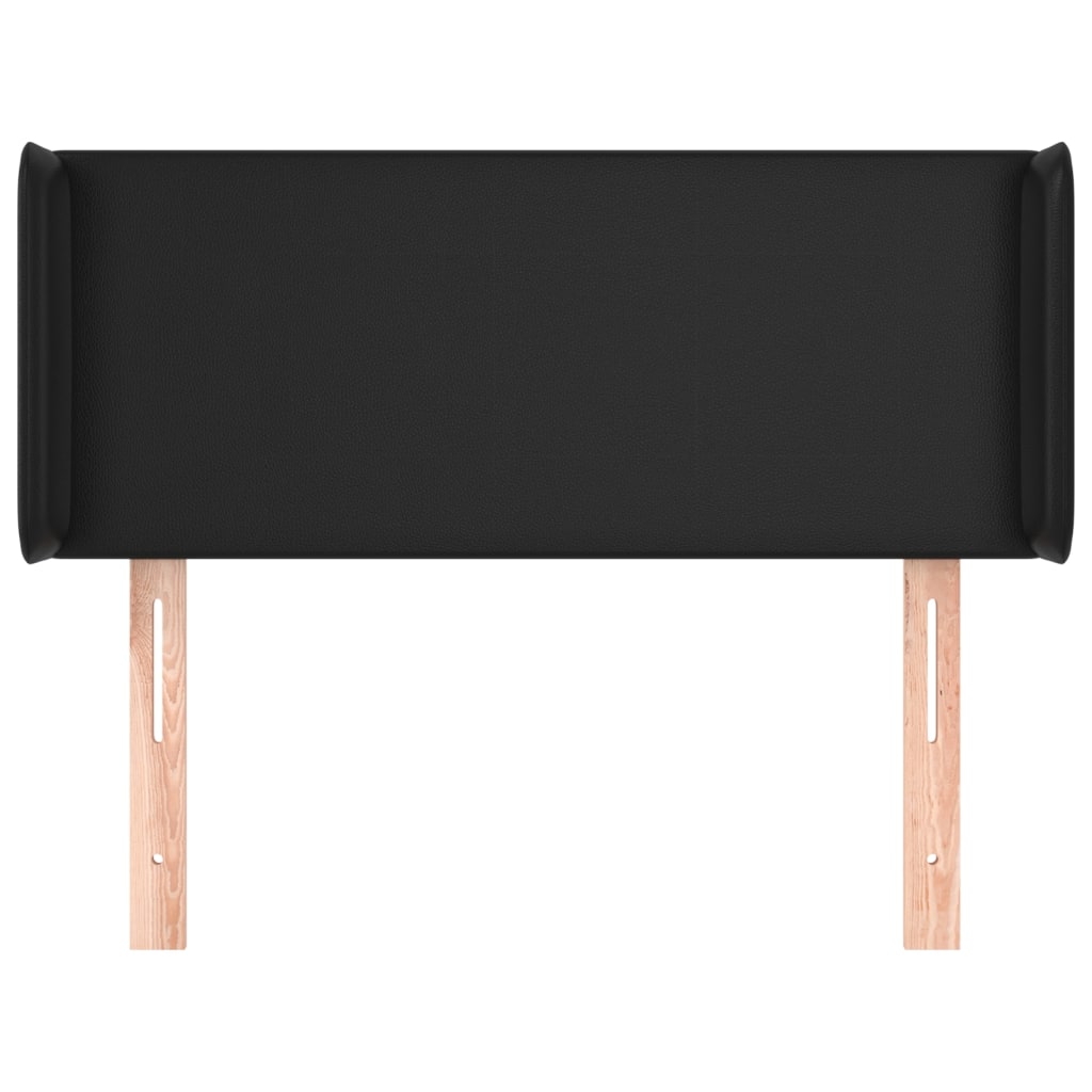 Tête de lit avec oreilles Noir 93x16x78/88 cm Similicuir - XIOS