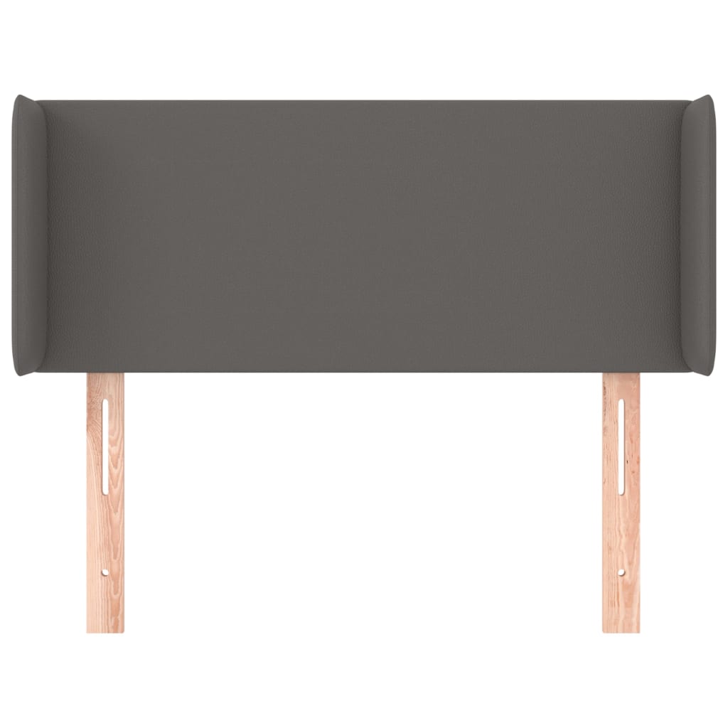 Tête de lit avec oreilles Gris 93x16x78/88 cm Similicuir - XIOS