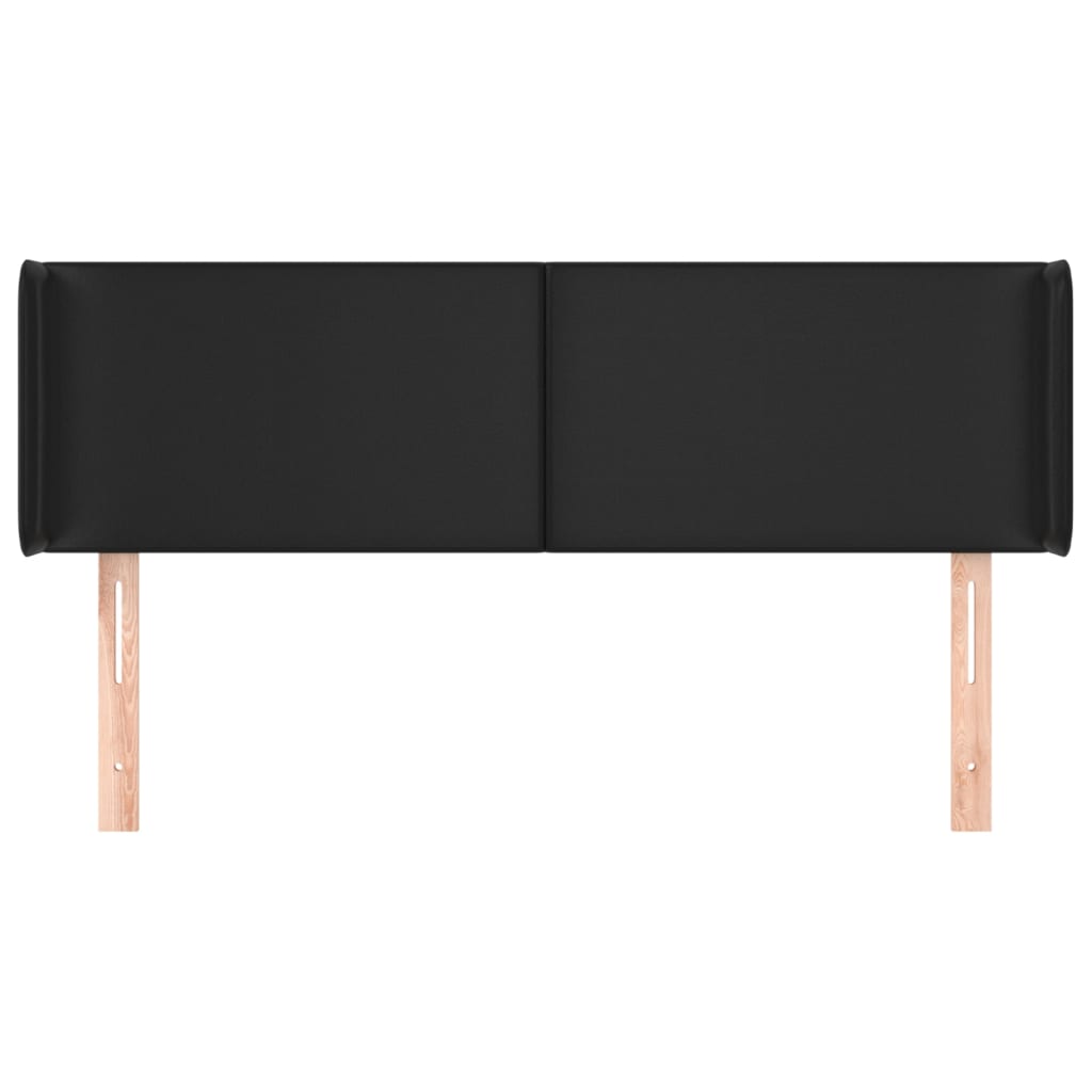 Tête de lit avec oreilles Noir 147x16x78/88 cm Similicuir - XIOS
