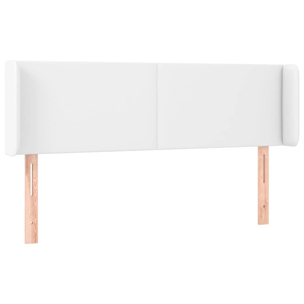 Tête de lit avec oreilles Blanc 147x16x78/88 cm Similicuir - XIOS