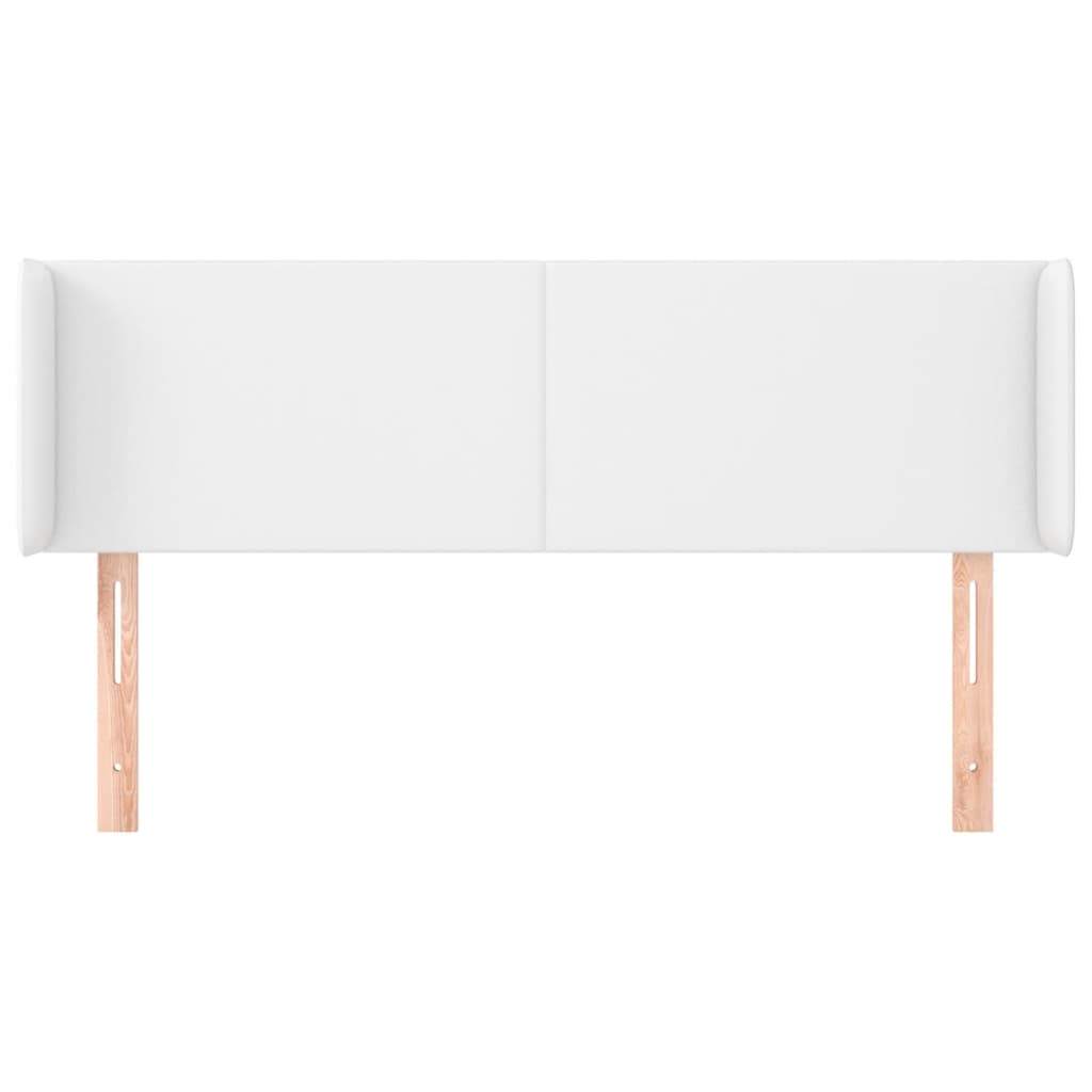 Tête de lit avec oreilles Blanc 147x16x78/88 cm Similicuir - XIOS