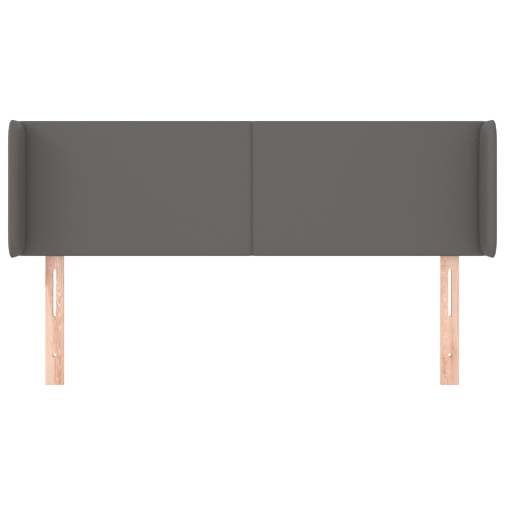Tête de lit avec oreilles Gris 147x16x78/88 cm Similicuir - XIOS