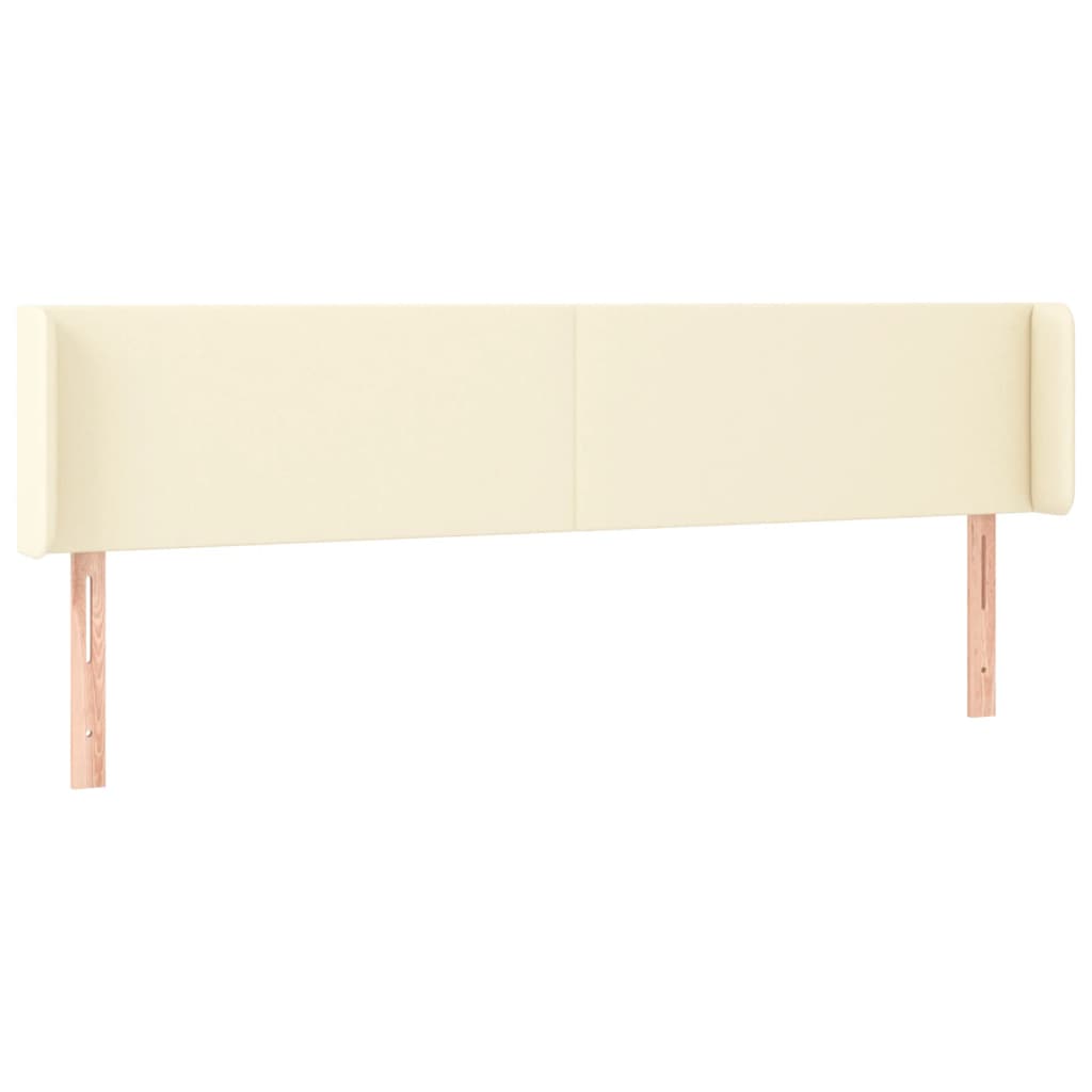 Tête de lit avec oreilles Crème 163x16x78/88 cm Similicuir - XIOS