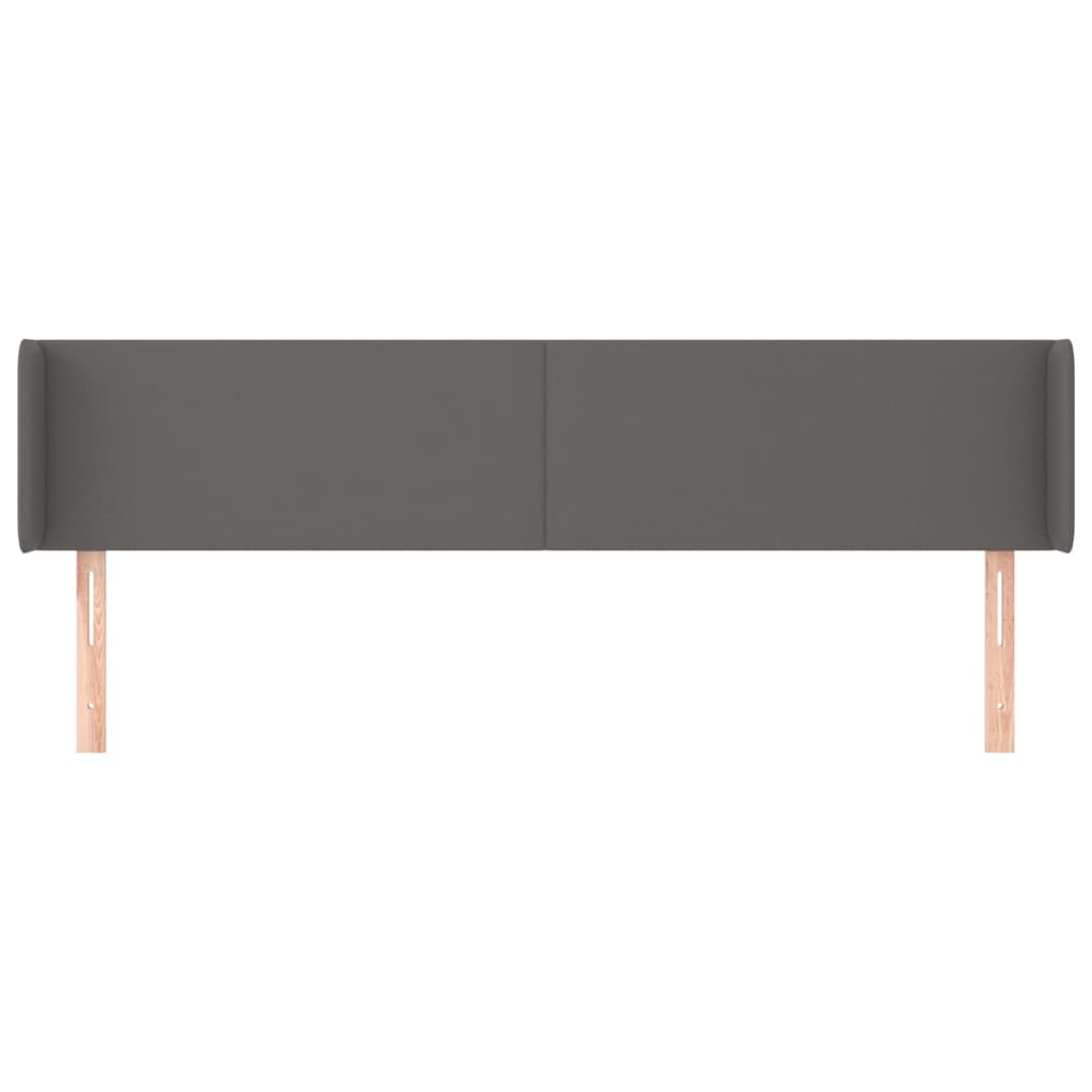 Tête de lit avec oreilles Gris 163x16x78/88 cm Similicuir - XIOS