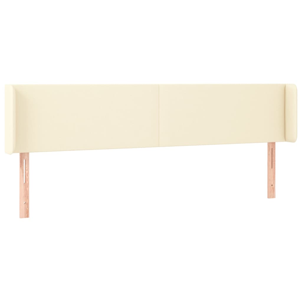 Tête de lit avec oreilles Crème 183x16x78/88 cm Similicuir - XIOS