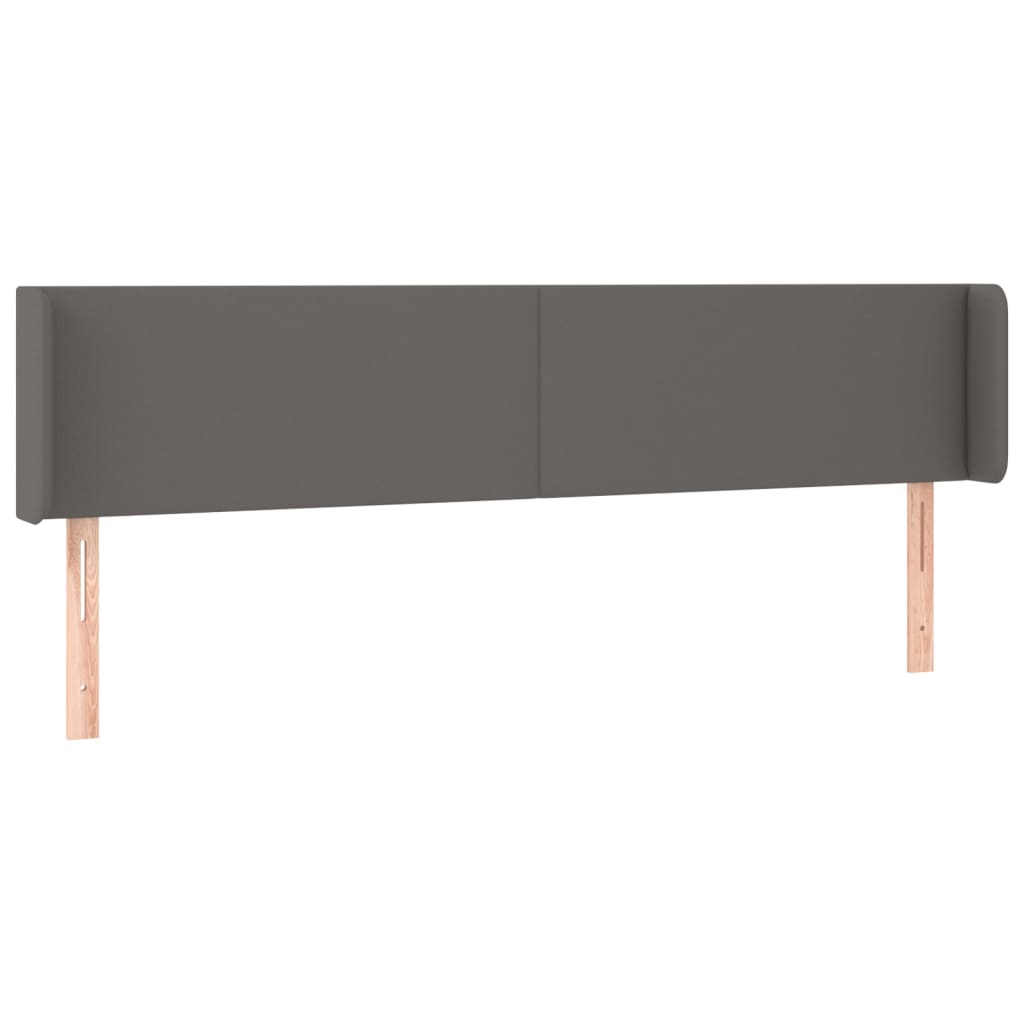 Tête de lit avec oreilles Gris 183x16x78/88 cm Similicuir - XIOS