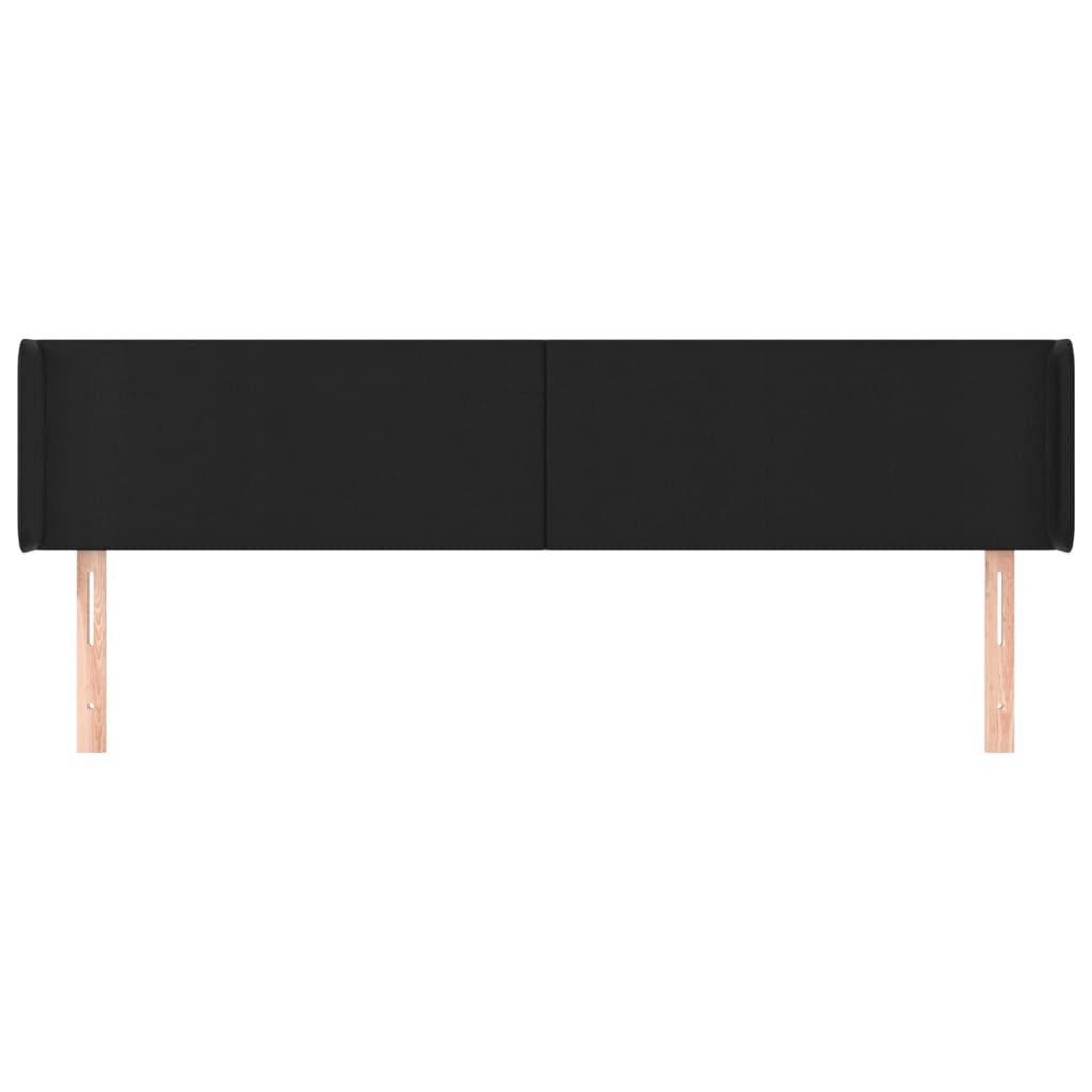 Tête de lit avec oreilles Noir 203x16x78/88 cm Similicuir - XIOS