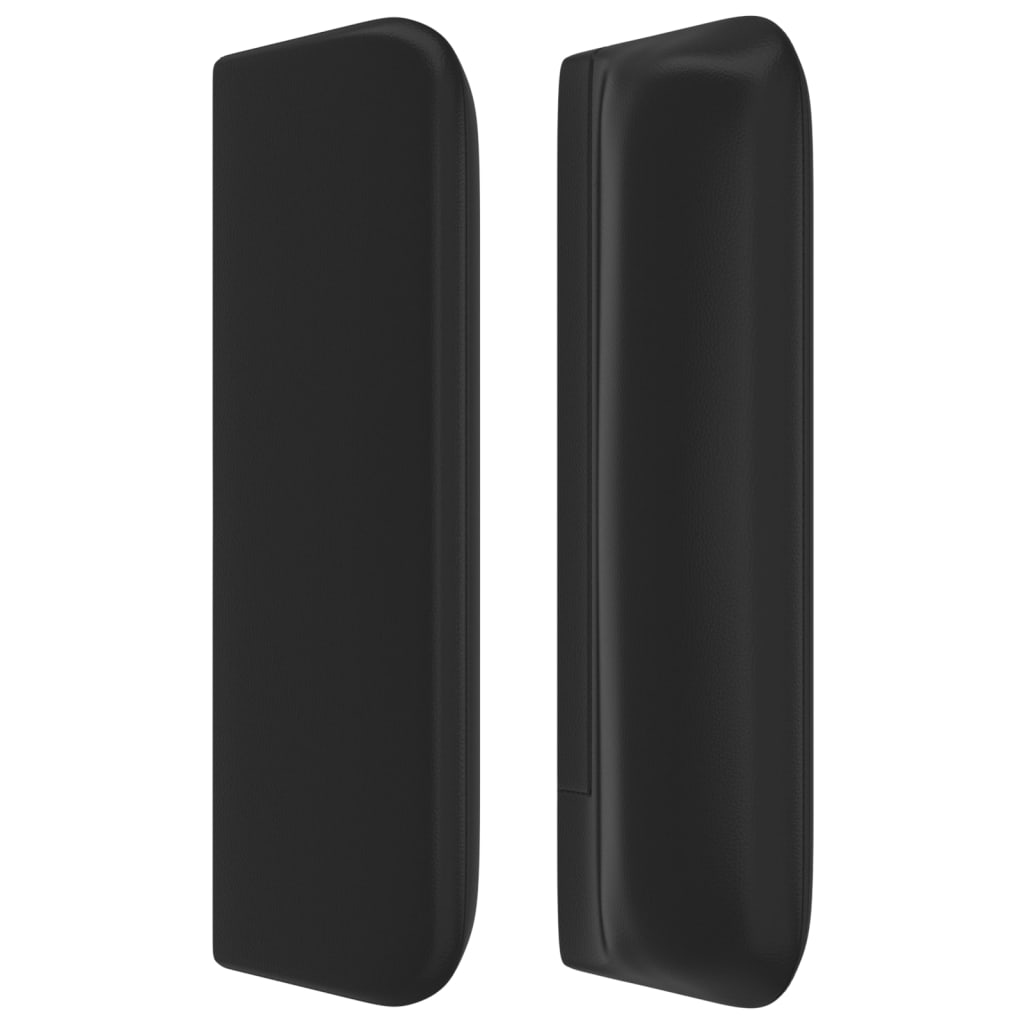 Tête de lit avec oreilles Noir 203x16x78/88 cm Similicuir - XIOS