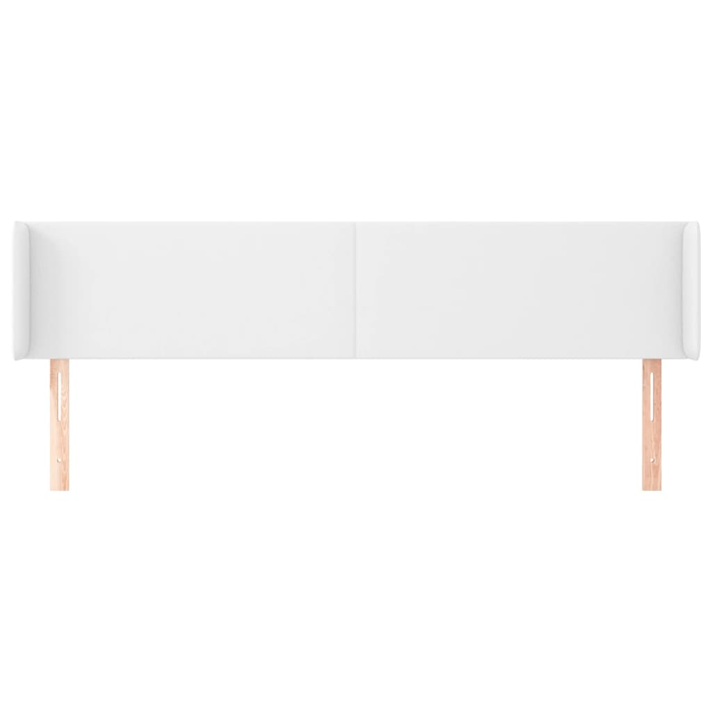 Tête de lit avec oreilles Blanc 203x16x78/88 cm Similicuir - XIOS