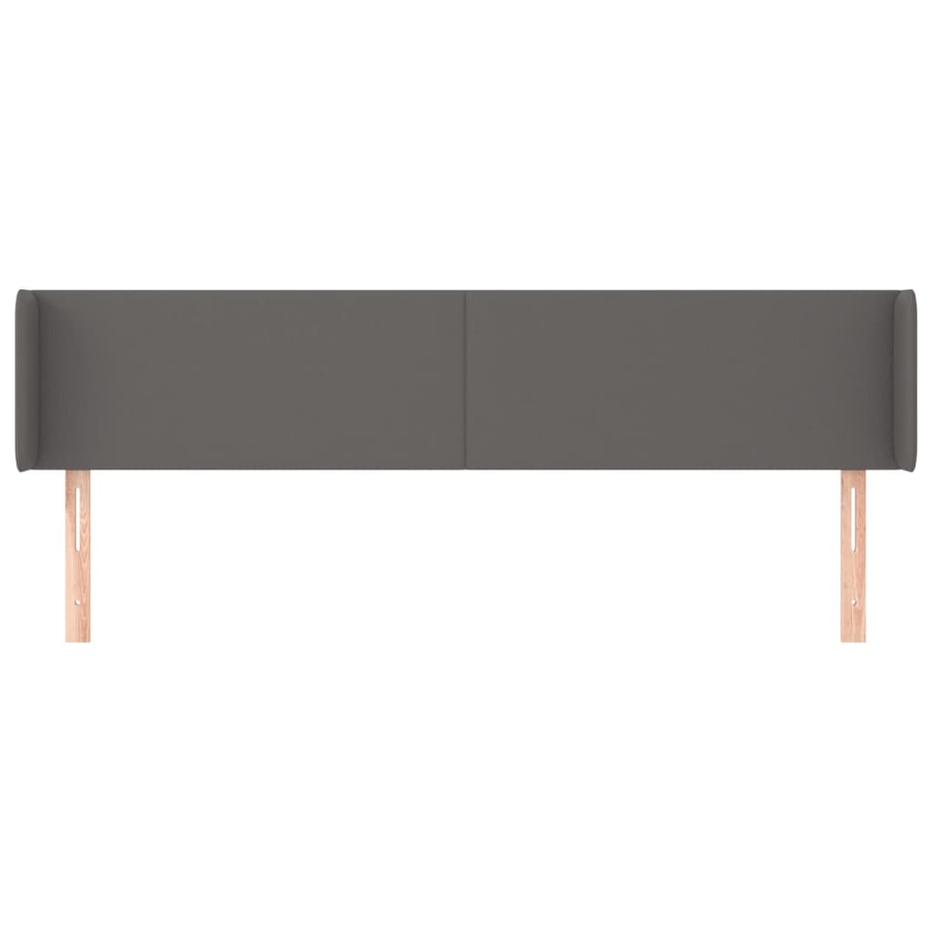 Tête de lit avec oreilles Gris 203x16x78/88 cm Similicuir - XIOS