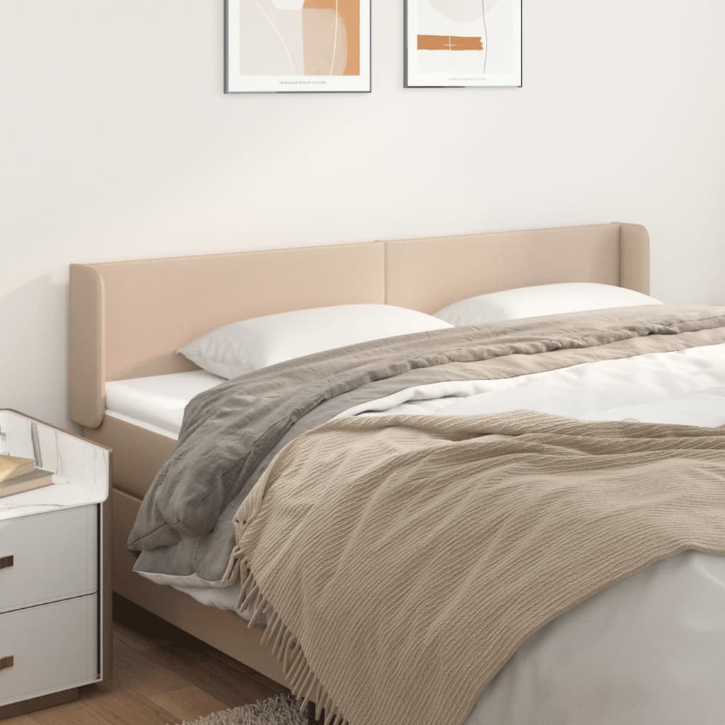 Tête de lit avec oreilles Cappuccino 203x16x78/88 cm Similicuir - XIOS