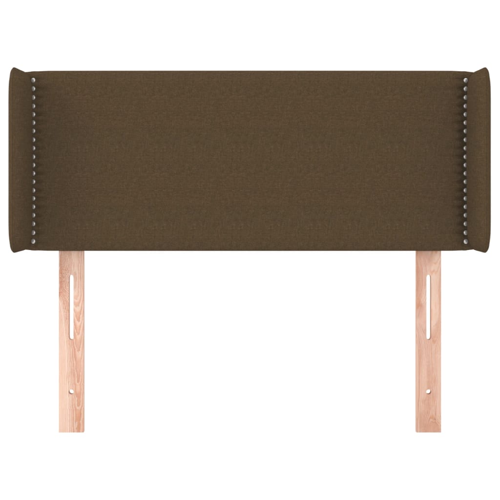 Tête de lit avec oreilles Marron Foncé 83x16x78/88 cm Tissu - XIOS