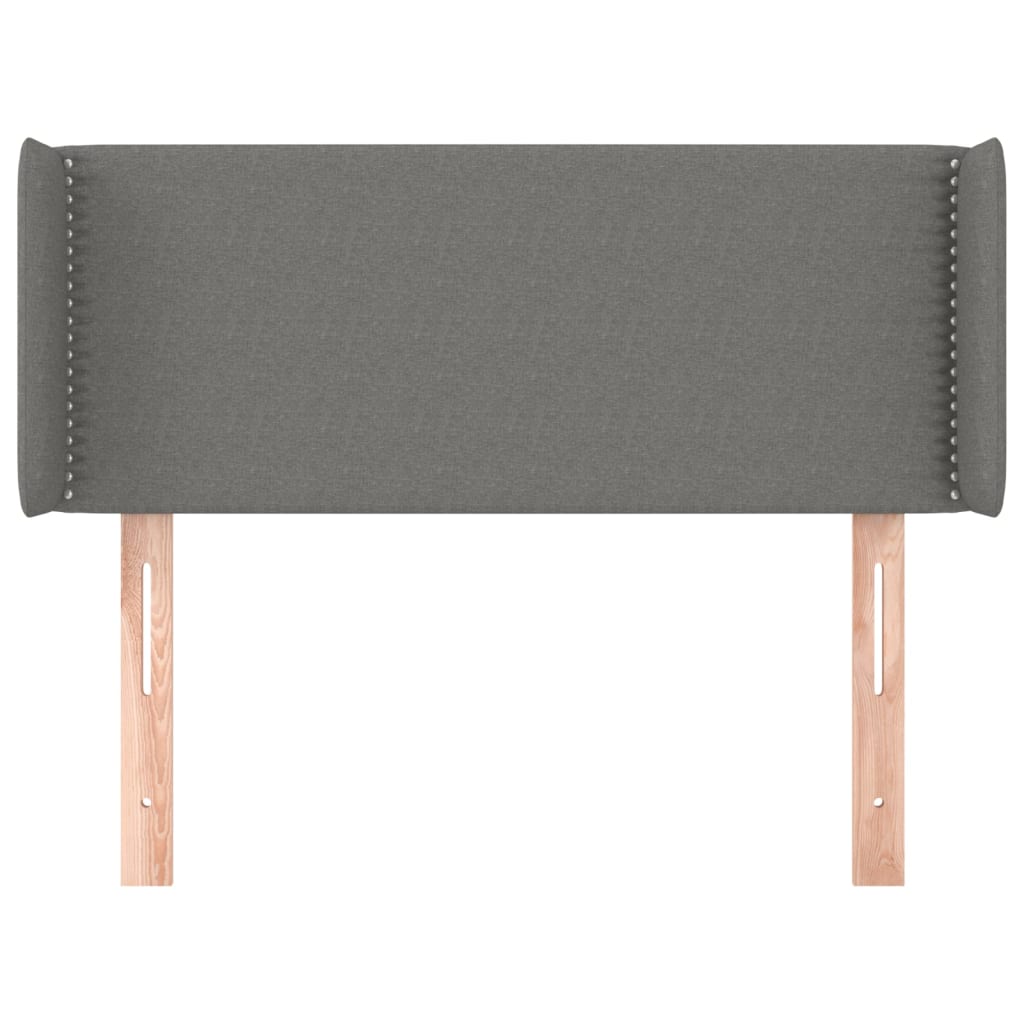Tête de lit avec oreilles Gris foncé 93x16x78/88 cm Tissu - XIOS
