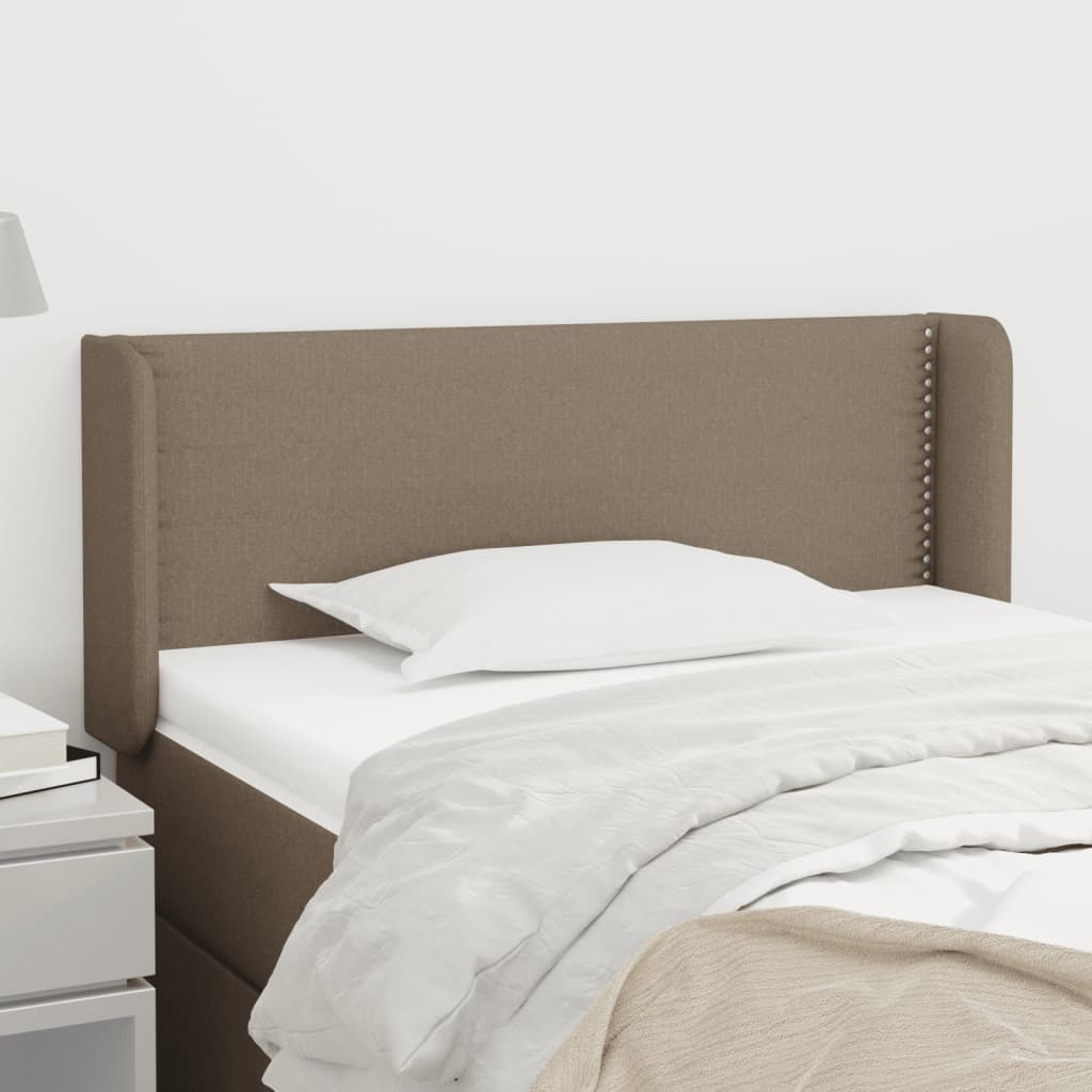 Tête de lit avec oreilles Taupe 93x16x78/88 cm Tissu - XIOS