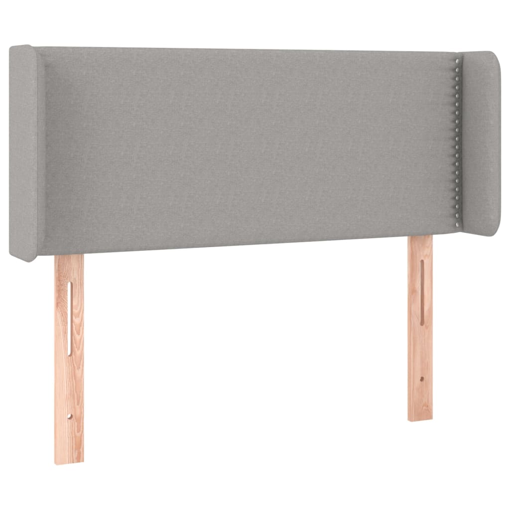 Tête de lit avec oreilles Gris clair 103x16x78/88 cm Tissu - XIOS