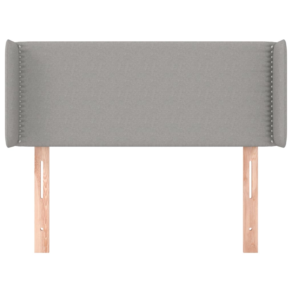 Tête de lit avec oreilles Gris clair 103x16x78/88 cm Tissu - XIOS