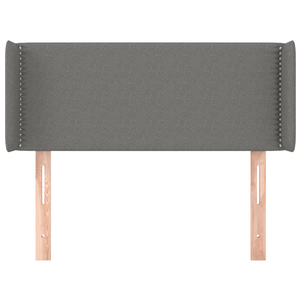 Tête de lit avec oreilles Gris foncé 103x16x78/88 cm Tissu - XIOS