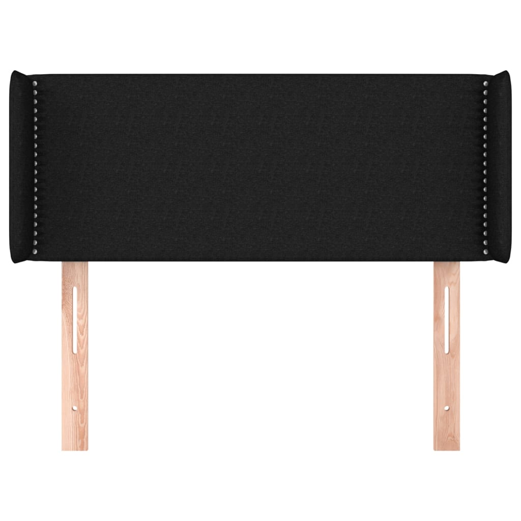 Tête de lit avec oreilles Noir 103x16x78/88 cm Tissu - XIOS