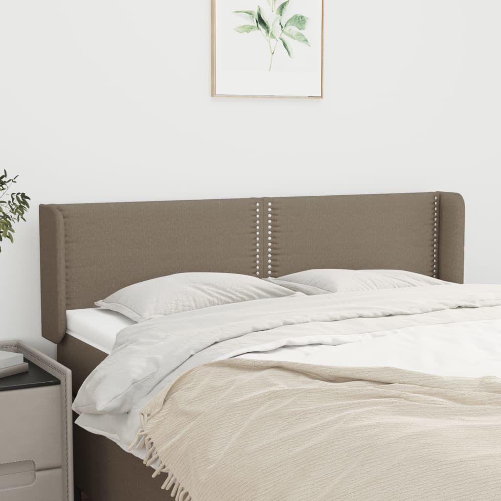 Tête de lit avec oreilles Taupe 147x16x78/88 cm Tissu - XIOS