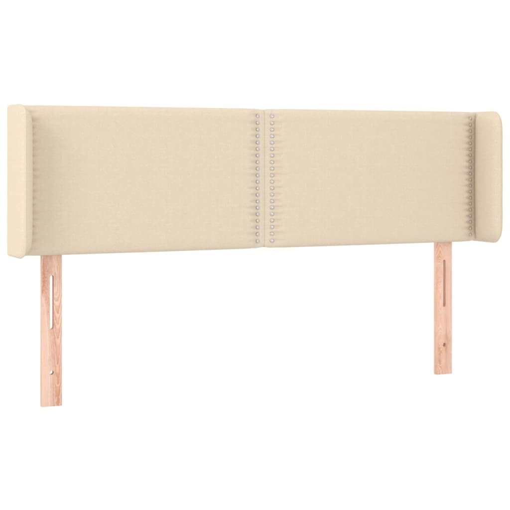 Tête de lit avec oreilles Crème 147x16x78/88 cm Tissu - XIOS