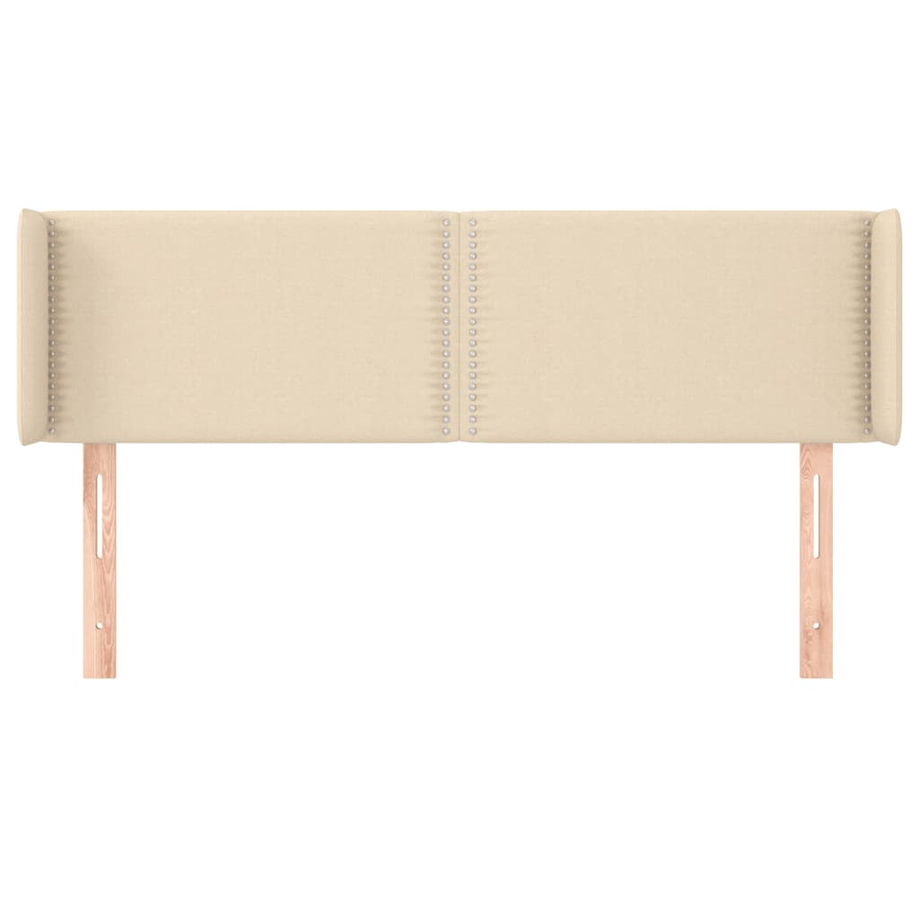 Tête de lit avec oreilles Crème 147x16x78/88 cm Tissu - XIOS