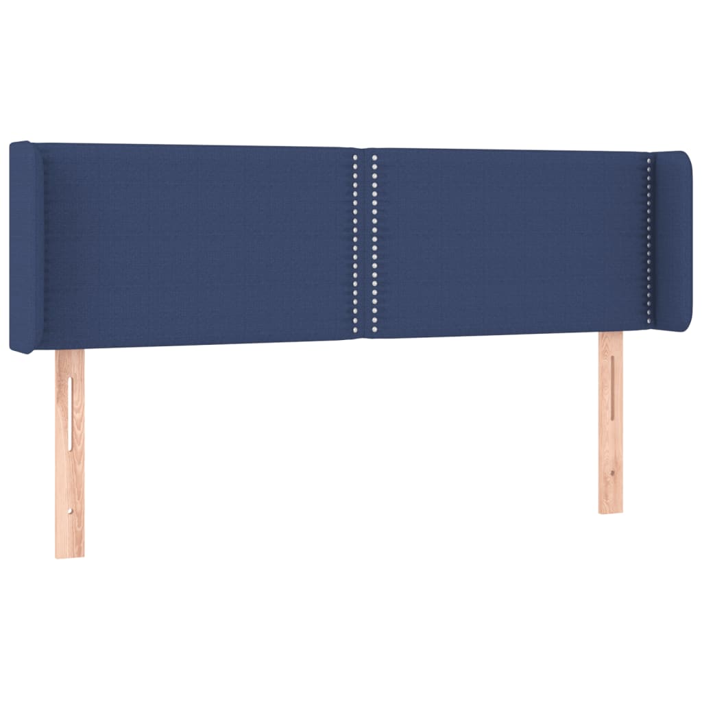 Tête de lit avec oreilles Bleu 147x16x78/88 cm Tissu - XIOS