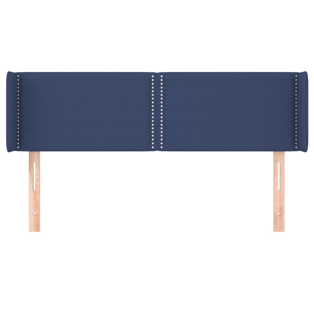 Tête de lit avec oreilles Bleu 147x16x78/88 cm Tissu - XIOS