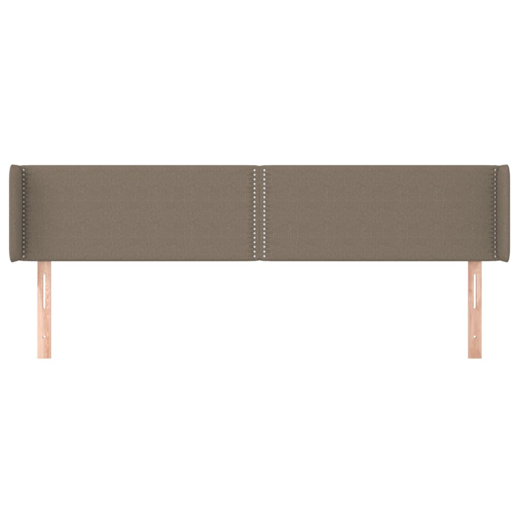 Tête de lit avec oreilles Taupe 183x16x78/88 cm Tissu - XIOS
