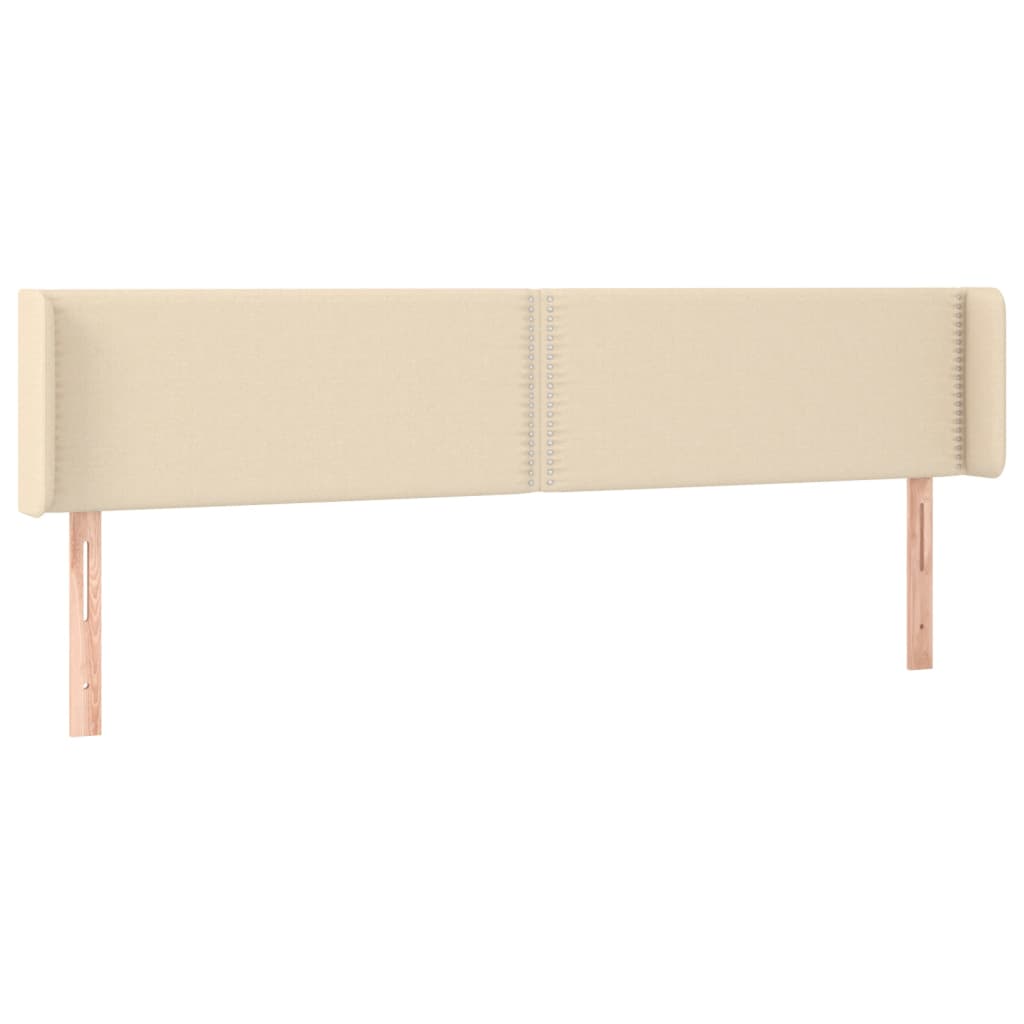 Tête de lit avec oreilles Crème 183x16x78/88 cm Tissu - XIOS