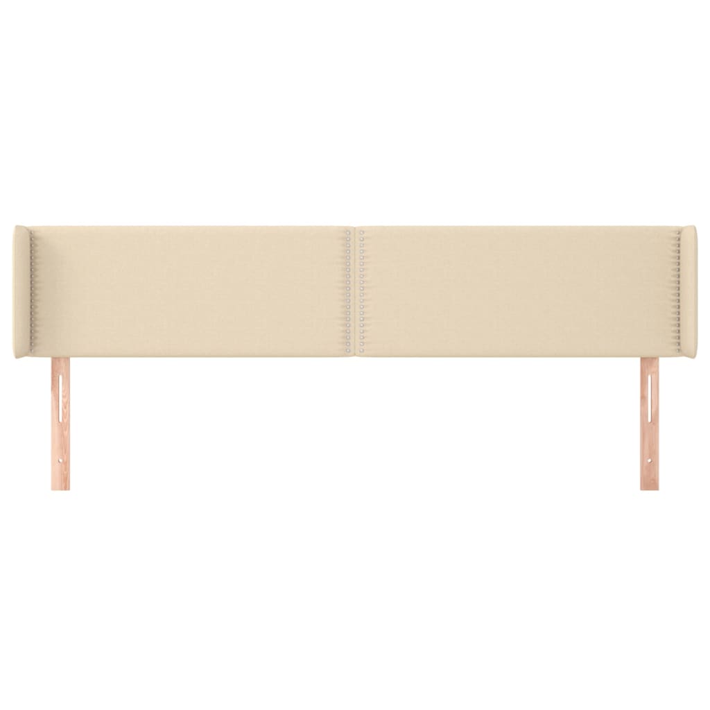 Tête de lit avec oreilles Crème 183x16x78/88 cm Tissu - XIOS