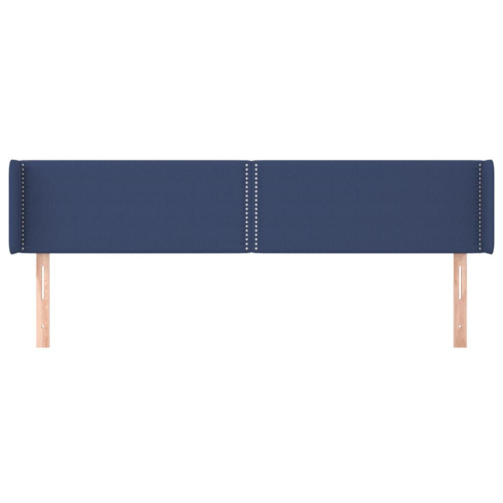 Tête de lit avec oreilles Bleu 183x16x78/88 cm Tissu - XIOS