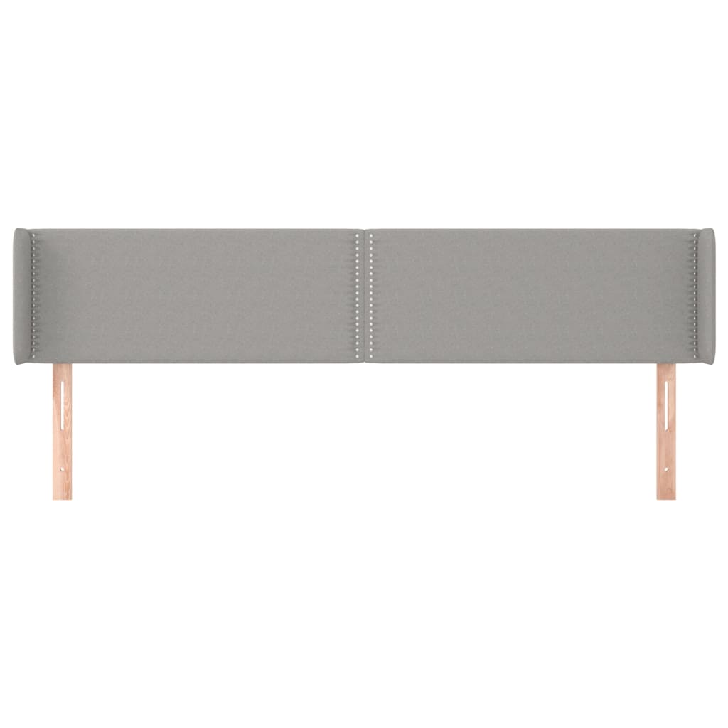Tête de lit avec oreilles Gris clair 203x16x78/88 cm Tissu - XIOS