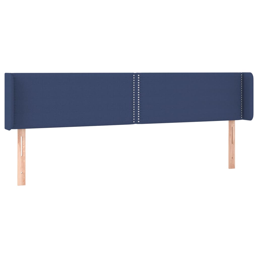 Tête de lit avec oreilles Bleu 203x16x78/88 cm Tissu - XIOS