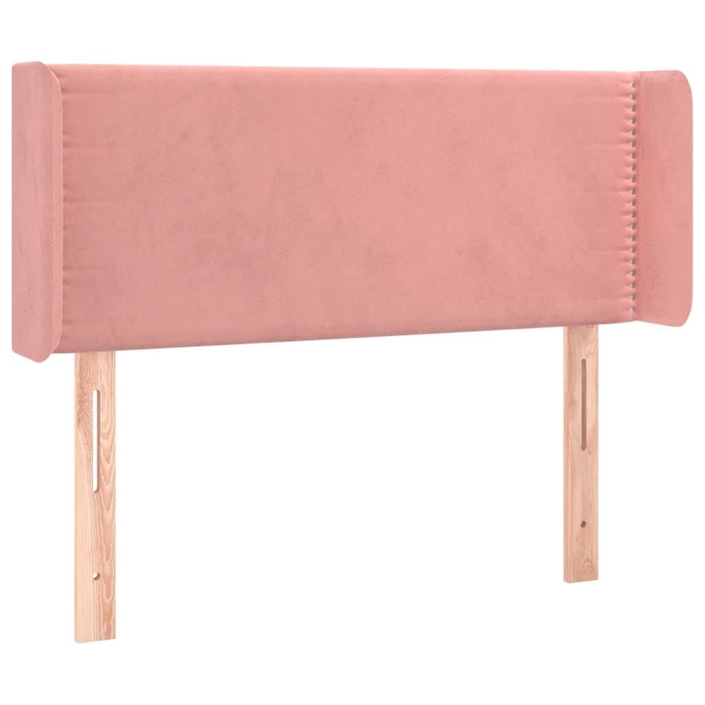 Tête de lit avec oreilles Rose 103x16x78/88 cm Velours - XIOS