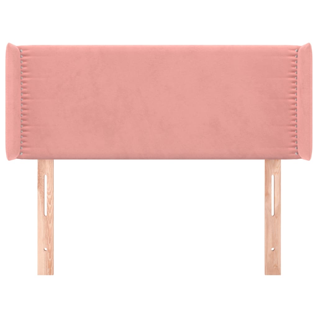 Tête de lit avec oreilles Rose 103x16x78/88 cm Velours - XIOS