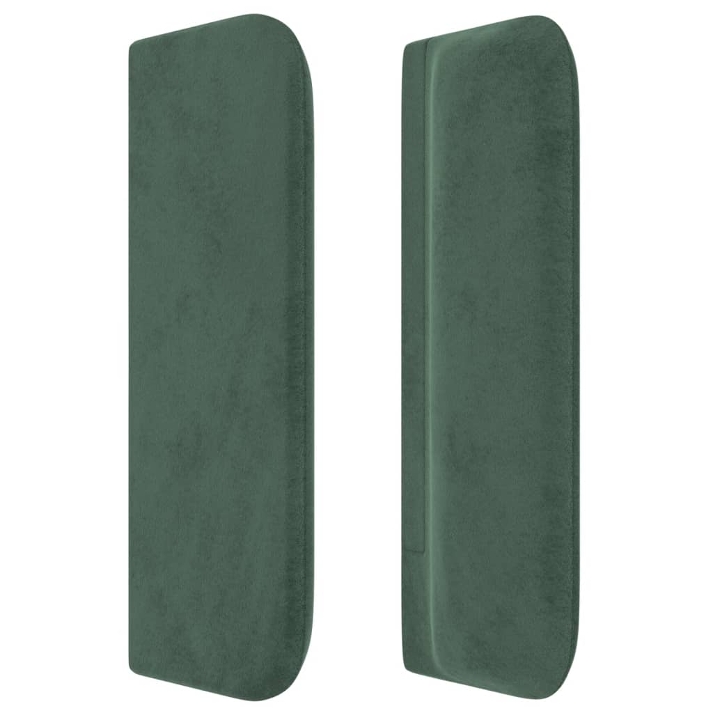 Tête de lit avec oreilles Vert foncé 203x16x78/88 cm Velours - XIOS