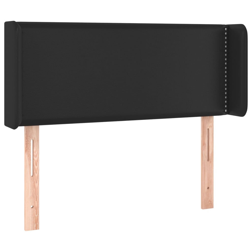 Tête de lit avec oreilles Noir 93x16x78/88 cm Similicuir - XIOS