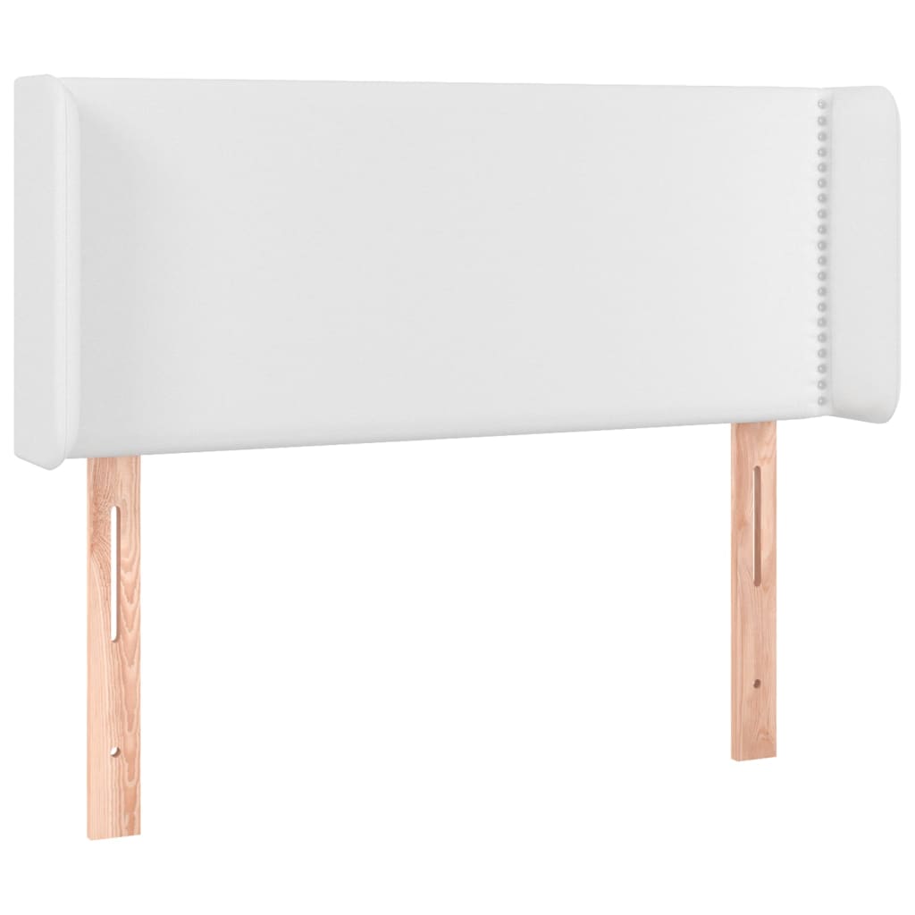 Tête de lit avec oreilles Blanc 103x16x78/88 cm Similicuir - XIOS