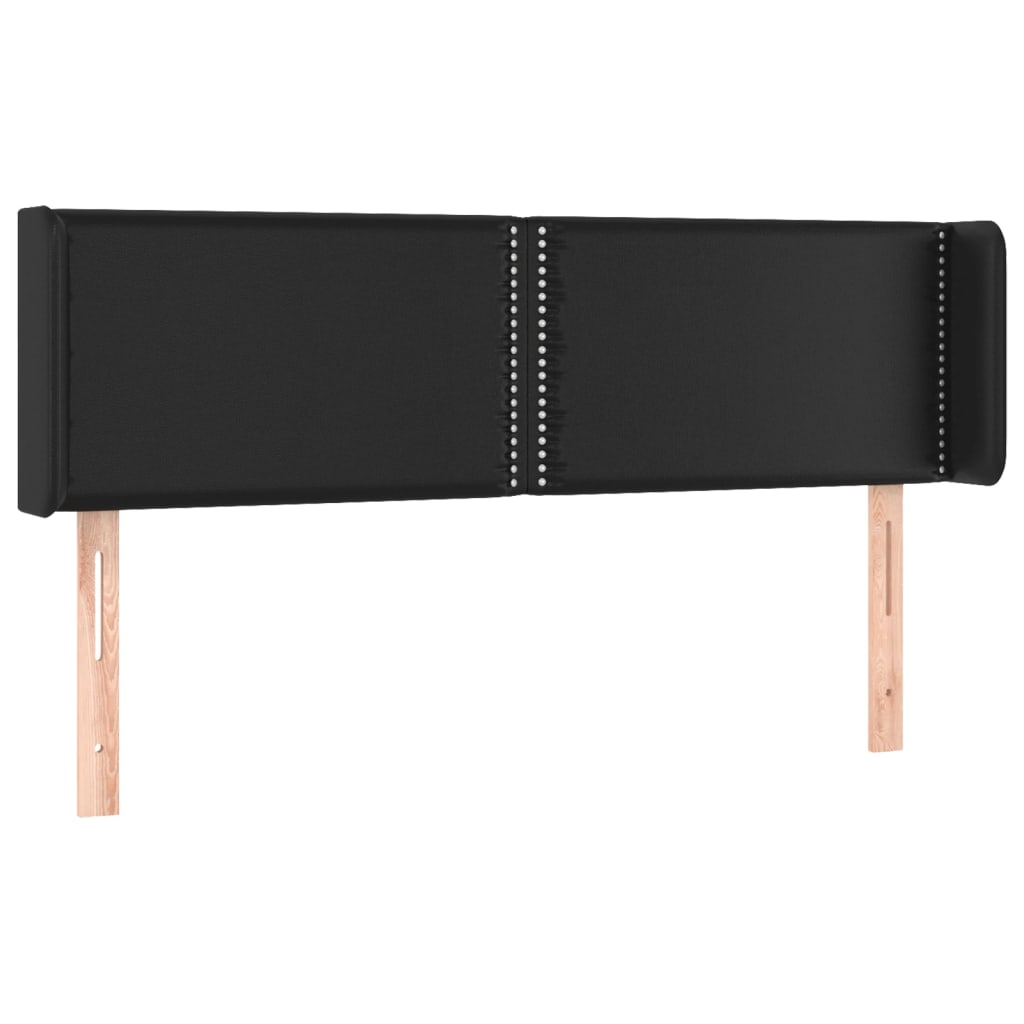 Tête de lit avec oreilles Noir 147x16x78/88 cm Similicuir - XIOS