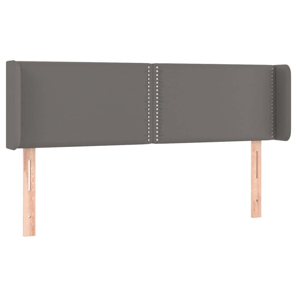 Tête de lit avec oreilles Gris 147x16x78/88 cm Similicuir - XIOS
