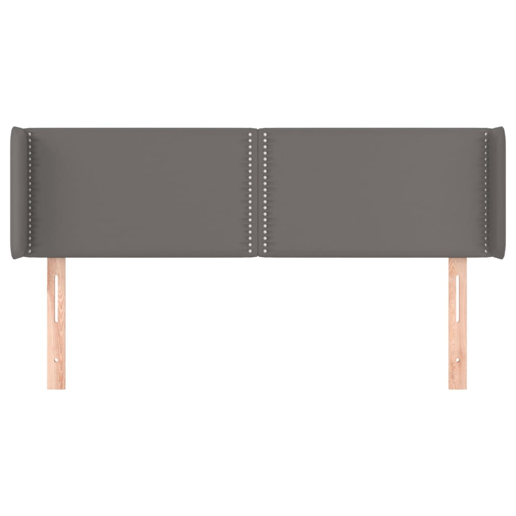 Tête de lit avec oreilles Gris 147x16x78/88 cm Similicuir - XIOS