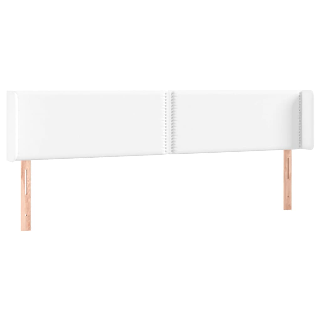 Tête de lit avec oreilles Blanc 183x16x78/88 cm Similicuir - XIOS