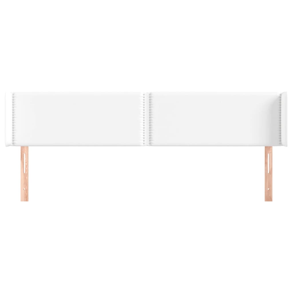 Tête de lit avec oreilles Blanc 183x16x78/88 cm Similicuir - XIOS