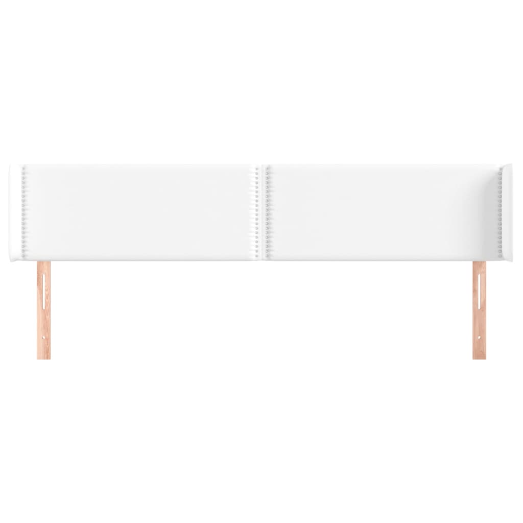 Tête de lit avec oreilles Blanc 203x16x78/88 cm Similicuir - XIOS
